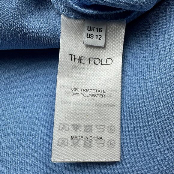 The Fold London Pants Womens 12 Blue Tavira Trousers Crop NEW Business Luxury - Picture 9 of 16